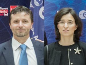 Carlos Romero Moreno -Fundación para el Comocimienlo madri+d, Gerente, ESA BIC Comunidad de Madrid- y Nuria Hernández Alfageme - ATG Europe on behalf of ESA, European Space Agency Technology Transfer Prograrmm Office-. 
