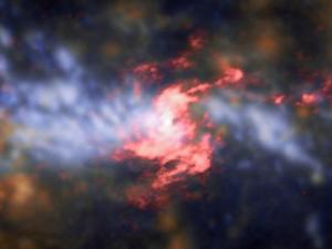 Imagen del centro de la galaxia NGC 5643. / © ESO/A. Alonso Herrero et al.; ALMA (ESO/NAOJ/NRAO)