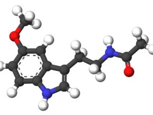 Estructura de Melatonina en 3D. / Sbrools (PIXABAY)