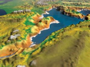 Recreación del descenso del nivel del Mediterráneo hace 5-6 millones de años. / Pibernat, García-Castellanos-CSIC