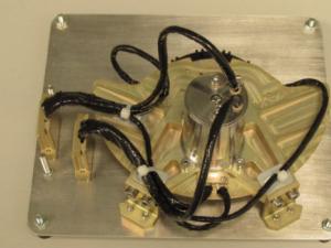 Modelo de ingeniería de la rueda de filtros de la cámara JANUS. / ESA / CSIC