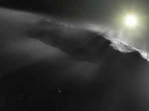 os astrónomos han descubierto que 'Oumuamua, el primer objeto interestelar descubierto en el Sistema Solar, se está alejando del Sol más rápido de lo esperado. / ESO