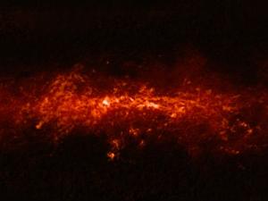 El corazón de nuestra galaxia. / ESO/ATLASGAL consortium; ESA/Planck