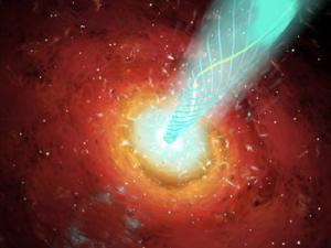 Concepción artística de un agujero negro supermasivo. / Cosmovision