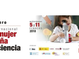 Imagen visual del Día Internacional de la Mujer y la Niña en la Ciencia de la Fundación para el Conocimiento madri+d.