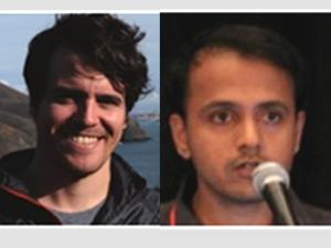 De izquierda a derecha:Narseo Vallina-Rodríguez. Profesor adjunto de investigación de Instituto IMDEA Networks, Srikanth Sundaresan de la Universidad de Princeton.