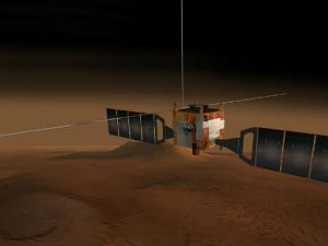 Ilustración de la nave Mars Express. / NASA/JPL/Corby Waste (https://go.nasa.gov/2V60KEL)