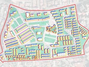 Análisis de la orientación y cuantificación de las fachadas de la edificación para el barrio de Canillas. / UPM