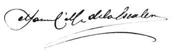 Firma de Manuel Martínez de la Escalera