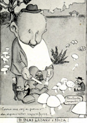 Blas Lázaro e Ibiza. Caricatura de Fresno (ca. 1901)