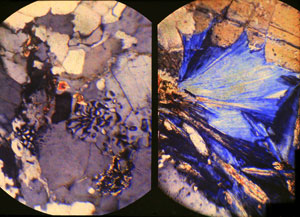 Microfotografías de unas dolomías metamórficas de la Serranía de Ronda (Málaga)