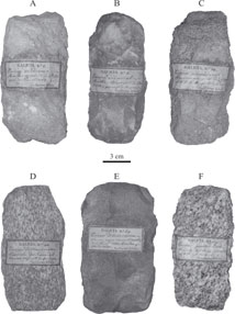 Rocas formateadas por Guillermo Schulz procedentes de su Descripción geognóstica del Reino de Galicia.